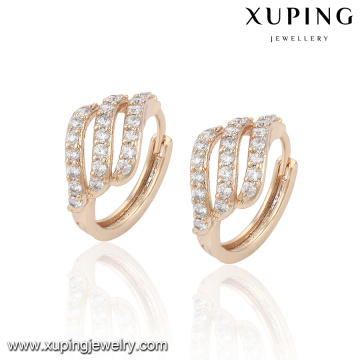 23016-Xuping Schmuck Neues Design Vergoldet Ohrring mit Zirkon